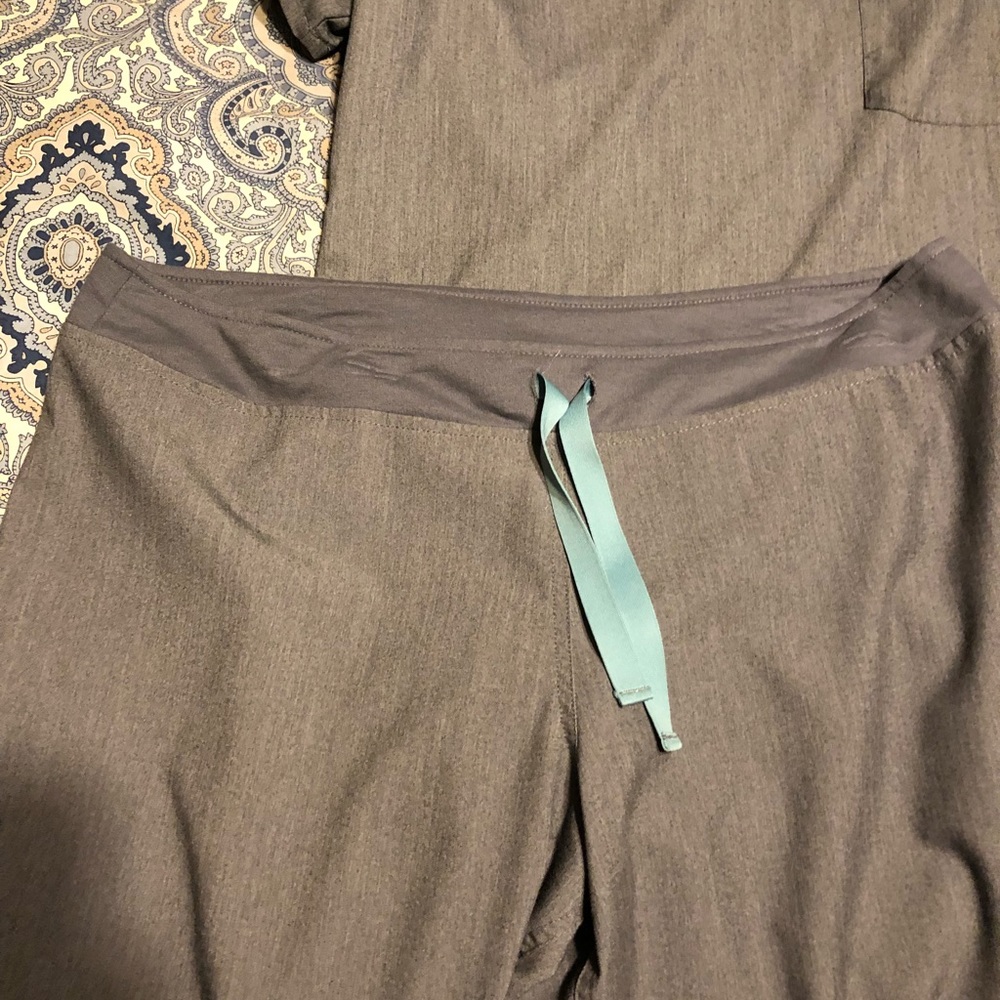 Large Fig scrub pants with ink stain
